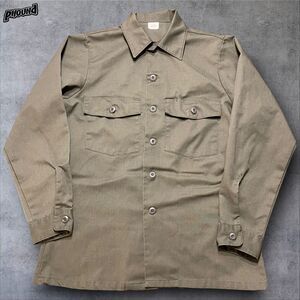 Vtg US Military Shirt Mens 15.5 x 33 OG-507 Dura Press Army